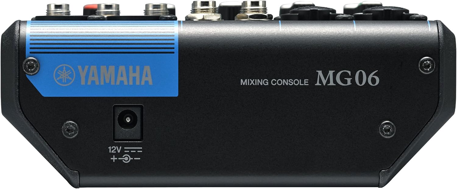 MG06 6-Input Compact Stereo Mixer | 6-channel mixer with D-PRE preamps, XLR outputs and EQ for recording, lectures