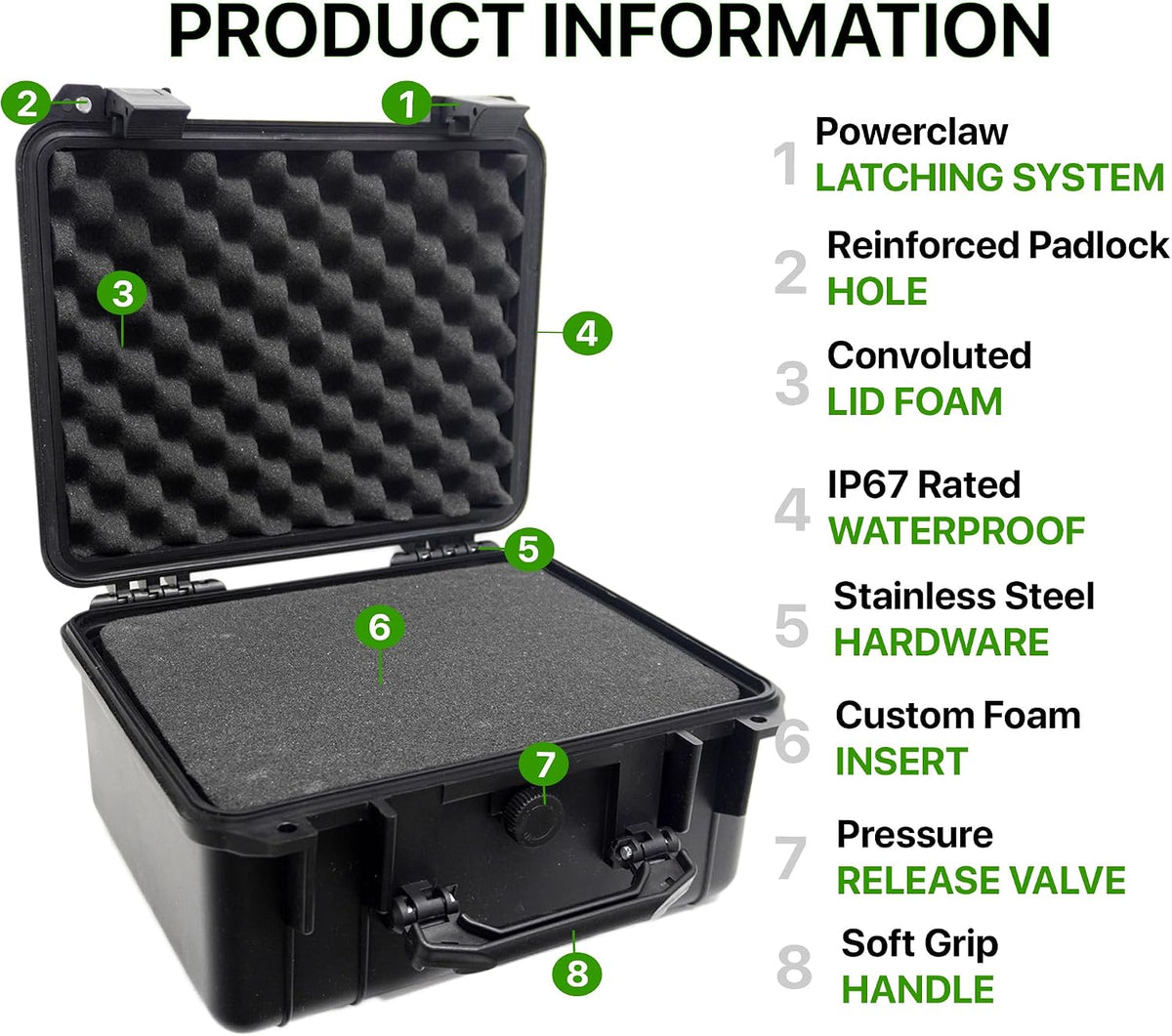 Tactical Hard Case WaterProof & Shock Proof With Custom Foam Insert
