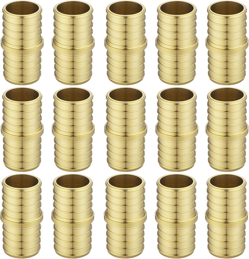 (15 Pack) Asterbacks 1 inch PEX Barb Crimp Coupling for PEX-A/B/C Pipe