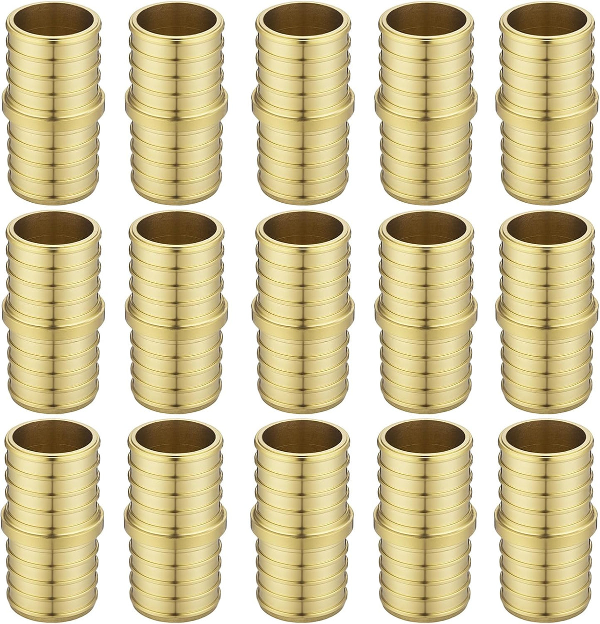 (15 Pack) Asterbacks 1 inch PEX Barb Crimp Coupling for PEX-A/B/C Pipe