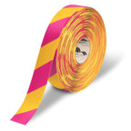 Diagonal Hazard Floor Marking Tape, 100 ft Roll