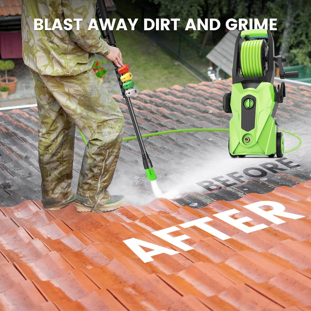 Electric Pressure Washer 5000PSI, 4.0GPM Portable Power Washer, Water Pressure Washer with 33FT Hose, 4 Nozzle