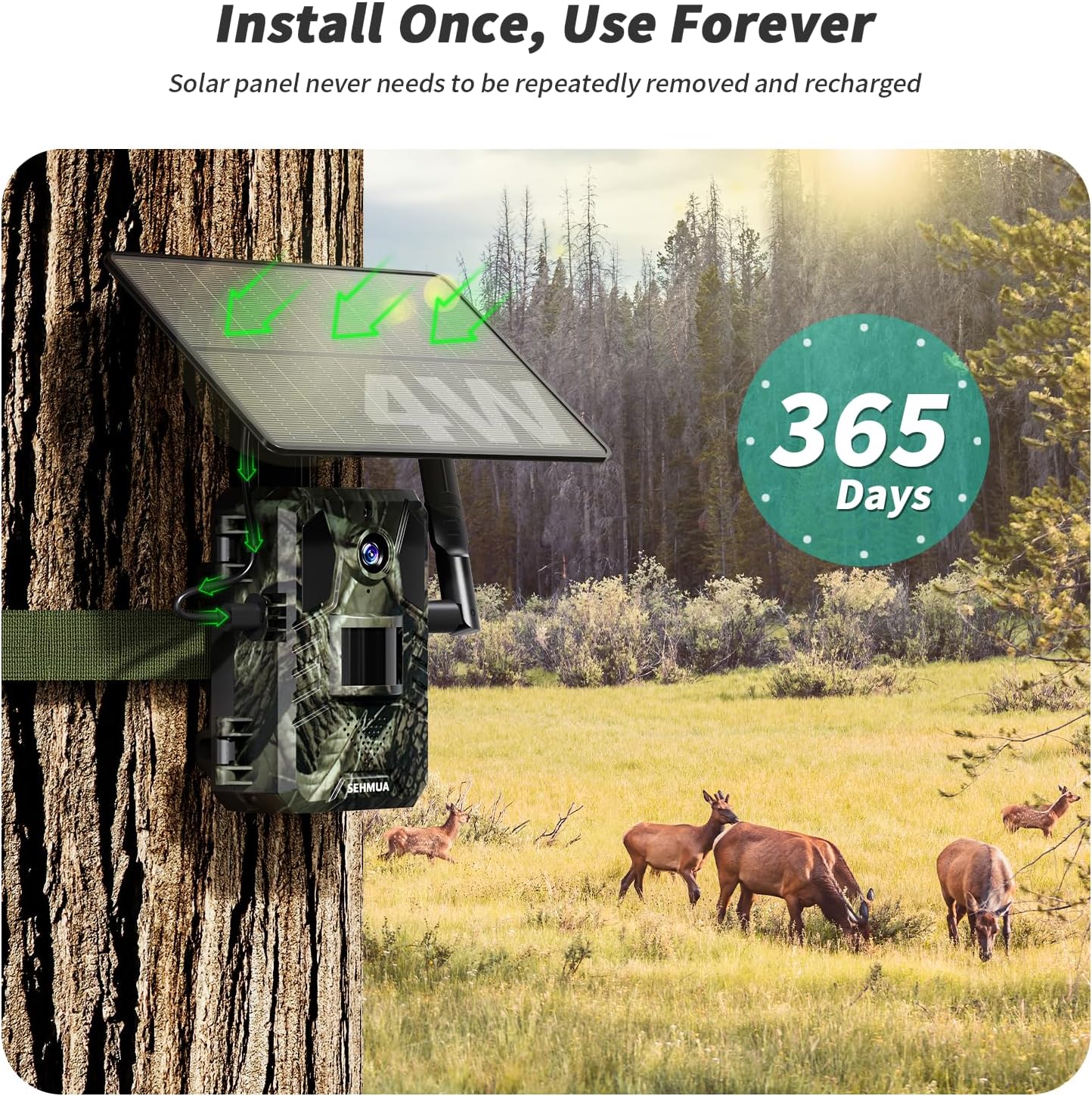 Trail Camera, 2K HD Live Streaming Game Camera AI Animal Detection | 4G LTE Cellular Trail Camera Built-in SIM