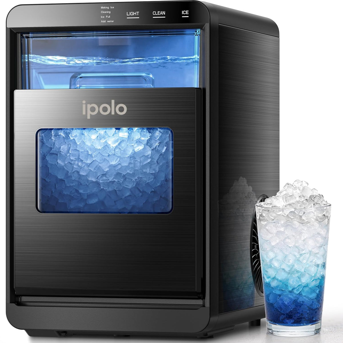 Nugget Ice Maker Countertop, 44 lb/Day, Chewable Ice, Self-Cleaning