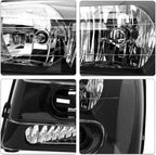 SOCKIR Headlight Assembly for 2002-2009 Chevy Trailblazer Full Length Grill