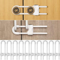 10 Pack Baby Cabinet Locks, No Adhesive No Drill Child Safety Locks for Cabinets with Knobs or Handles, Adjustable