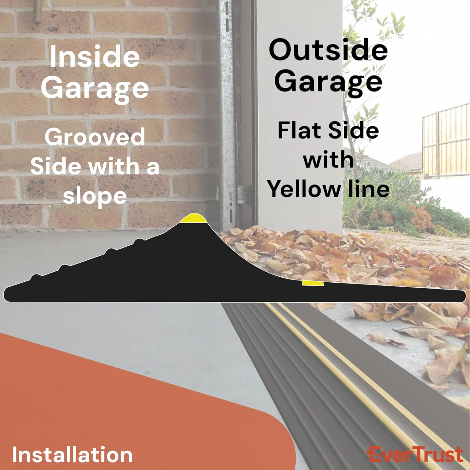 10Ft/3M Garage Threshold Seal Strip + 1pc 300ml Sealant Adhesive