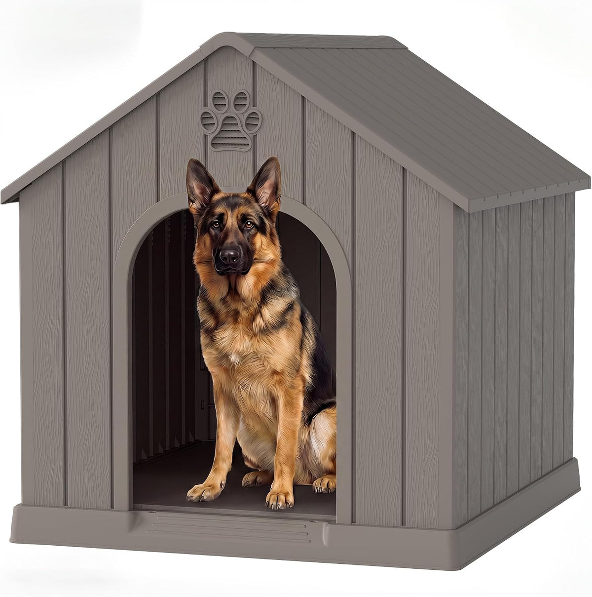 Large Dog House for Medium to Large Dogs – Sturdy Waterproof Doghouse for Indoor/Outdoor Use with Air Vents and