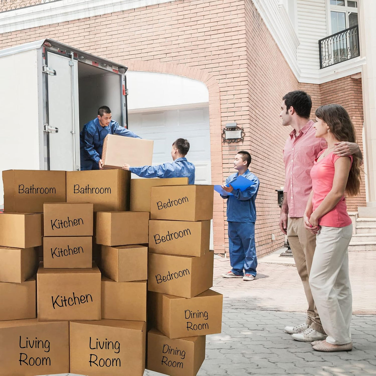 4-5 Room Moving Boxes Kit with Supplies, 58 Piece