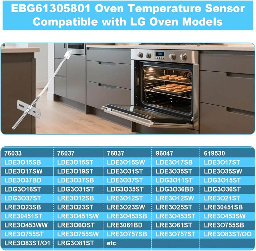 EBG61305801 Oven Range Temperature Sensor Probe Compatible with LG