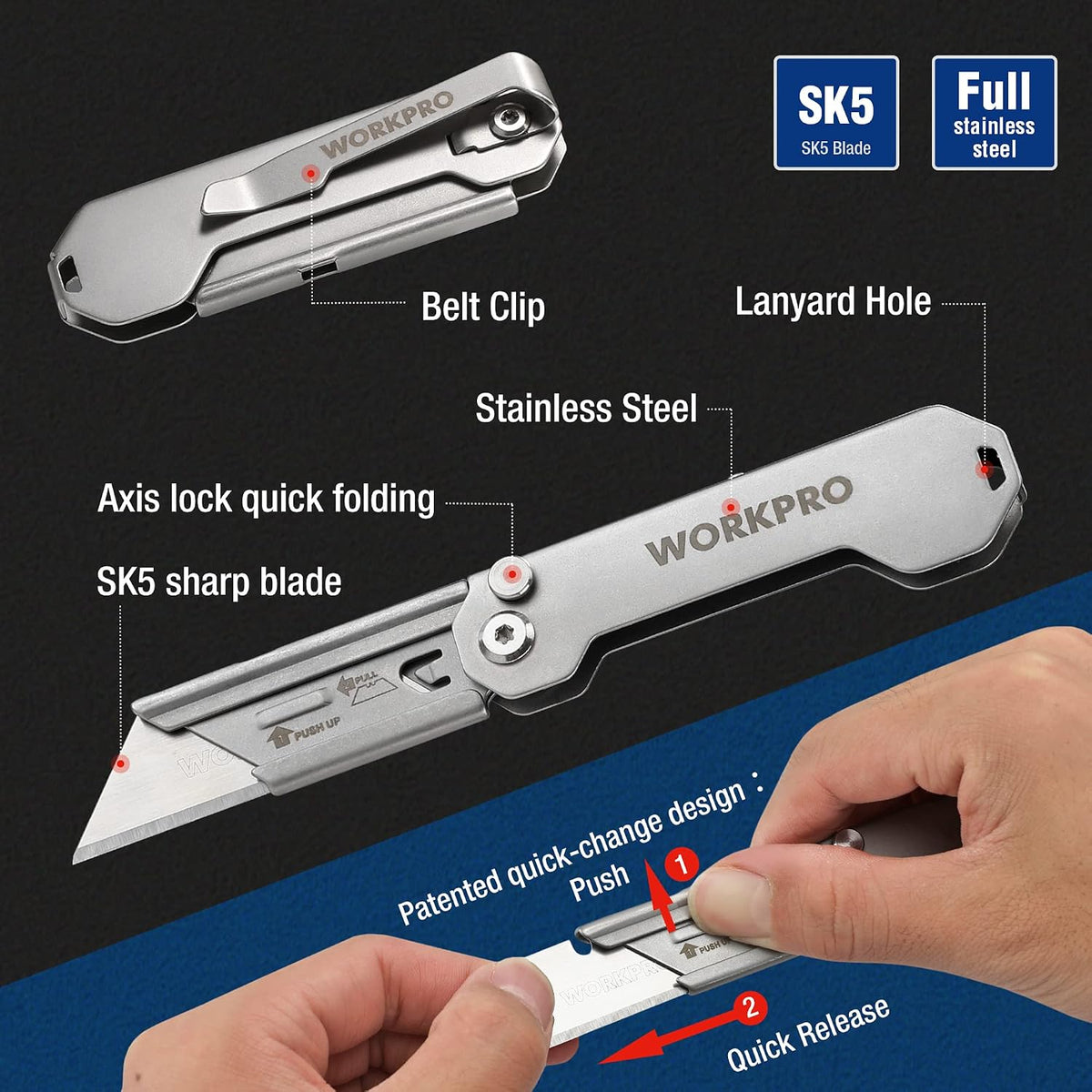 3-Pack Folding Utility Knife
