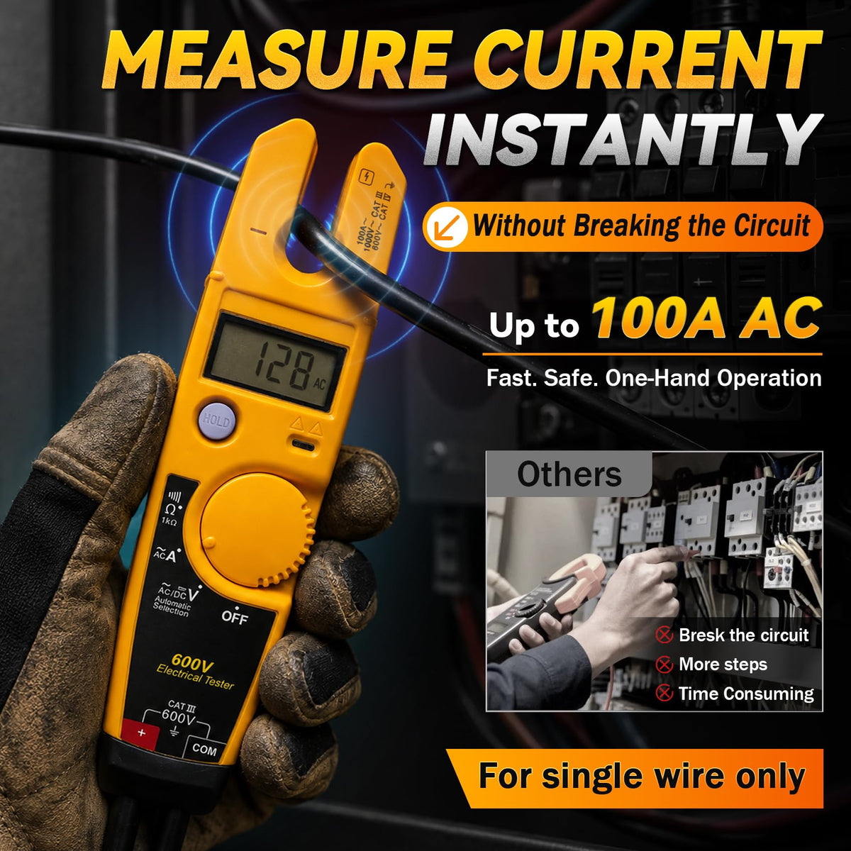 T5-600 Electrical Meter Compatible with Fluke Meter, 600V Electrical Tester