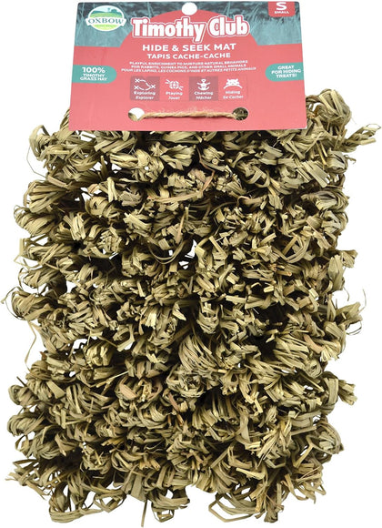 Timothy Hay Hide & Seek Snuffle Mat, Rabbit & Guinea Pig Enrichment | Rabbit Puzzle Mat, Guinea Pig Puzzle Toy