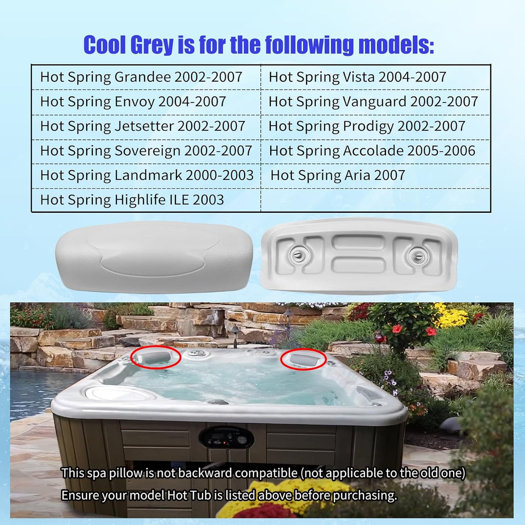 2 Pcs 72597 Spa Pillow Replacement for Hot Spring Highlife Series 2002-2007
