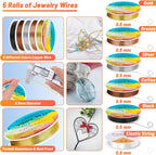 Jewelry Wire Wrapping Jewelry Making Supplies Kit, Ring Sizer Measuring Tools Kit with Tools, Ring Craft Wires