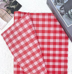 100 Sheets Gingham Tissue Paper 14 x 20 Inches Red and White Checkered Tissue Paper for Gift Bags Bulk Wrapping