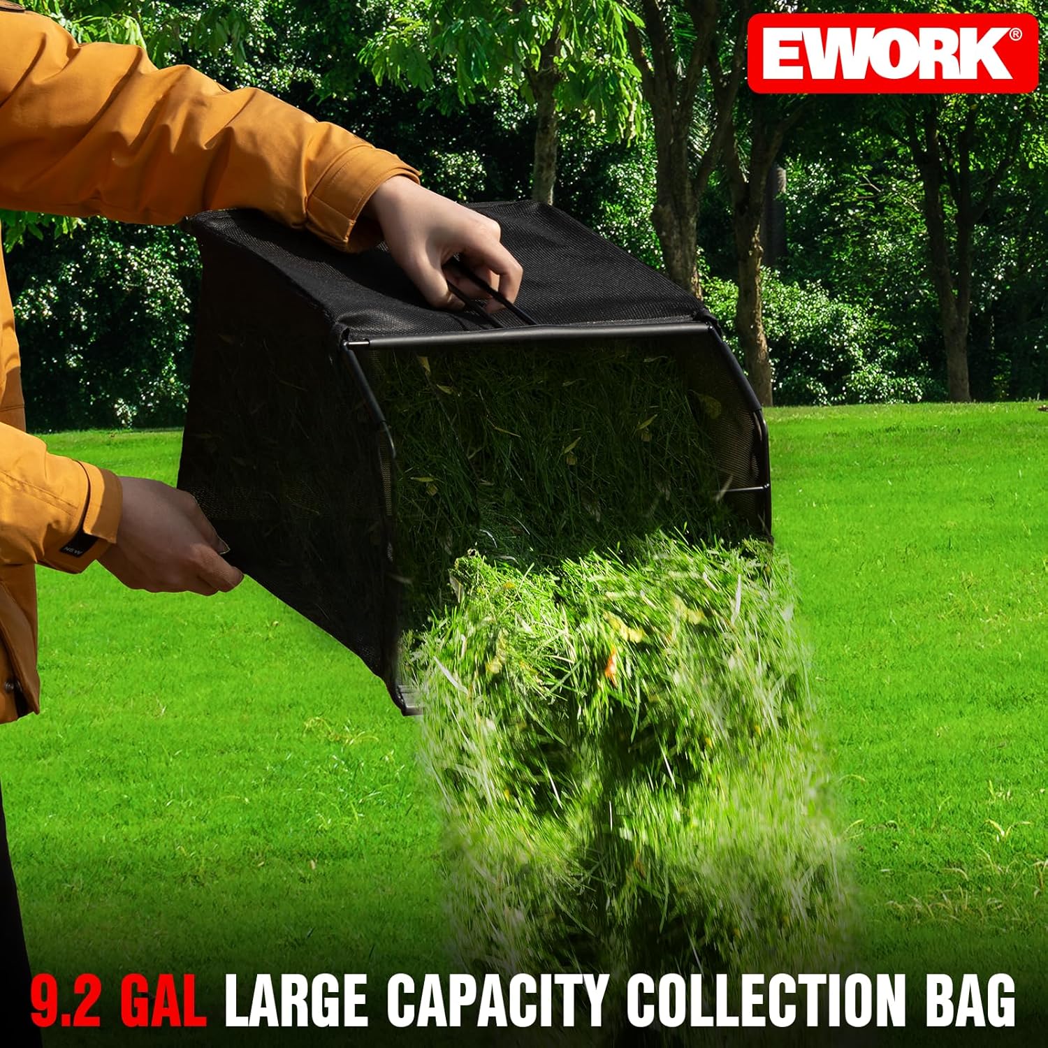 Electric Dethatcher and Scarifier 14-Inch 12 Amp with Grass Catchers | 2-in-1 Lawn Dethatcher and Aerator with 9.2