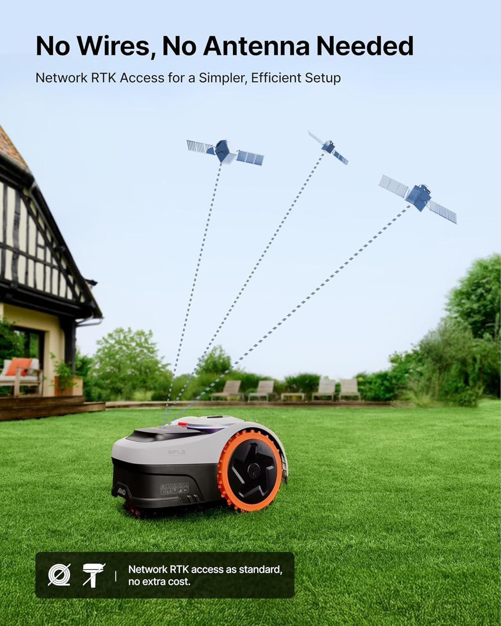 Segway Navimow i206 AWD Robot Lawn Mower (New i105N), Wire-Free Robotic Mower, All-Wheel Drive for 45% Slopes, Auto