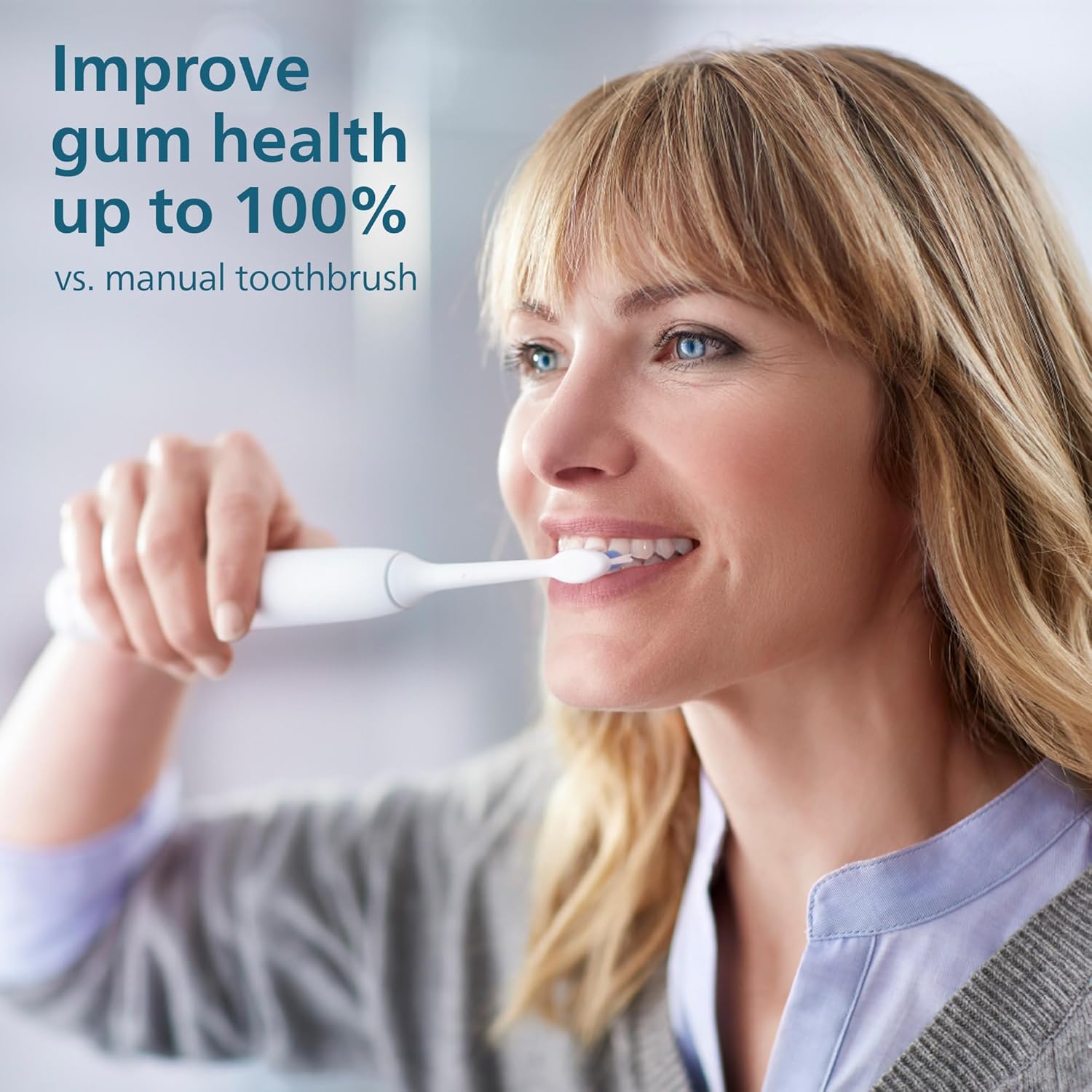 Compact Flosser 1000, Purple, ProtectiveClean 5300 Rechargeable Electric Toothbrush and 2PK Compact Nozzle Bundle