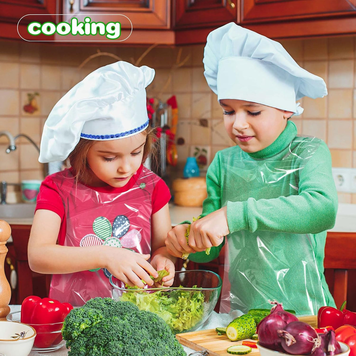Disposable Aprons for Kids, Clear Plastic Aprons