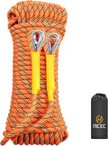 Climbing Rope, Rescue Static Rope, 10mm (Orange, 30M(96ft)) | Rock Climbing Rope, Construction Rope, Carry Bag