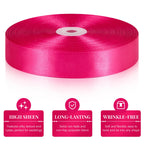 Hot Pink Satin Ribbon 1 Inch x 100 Yards