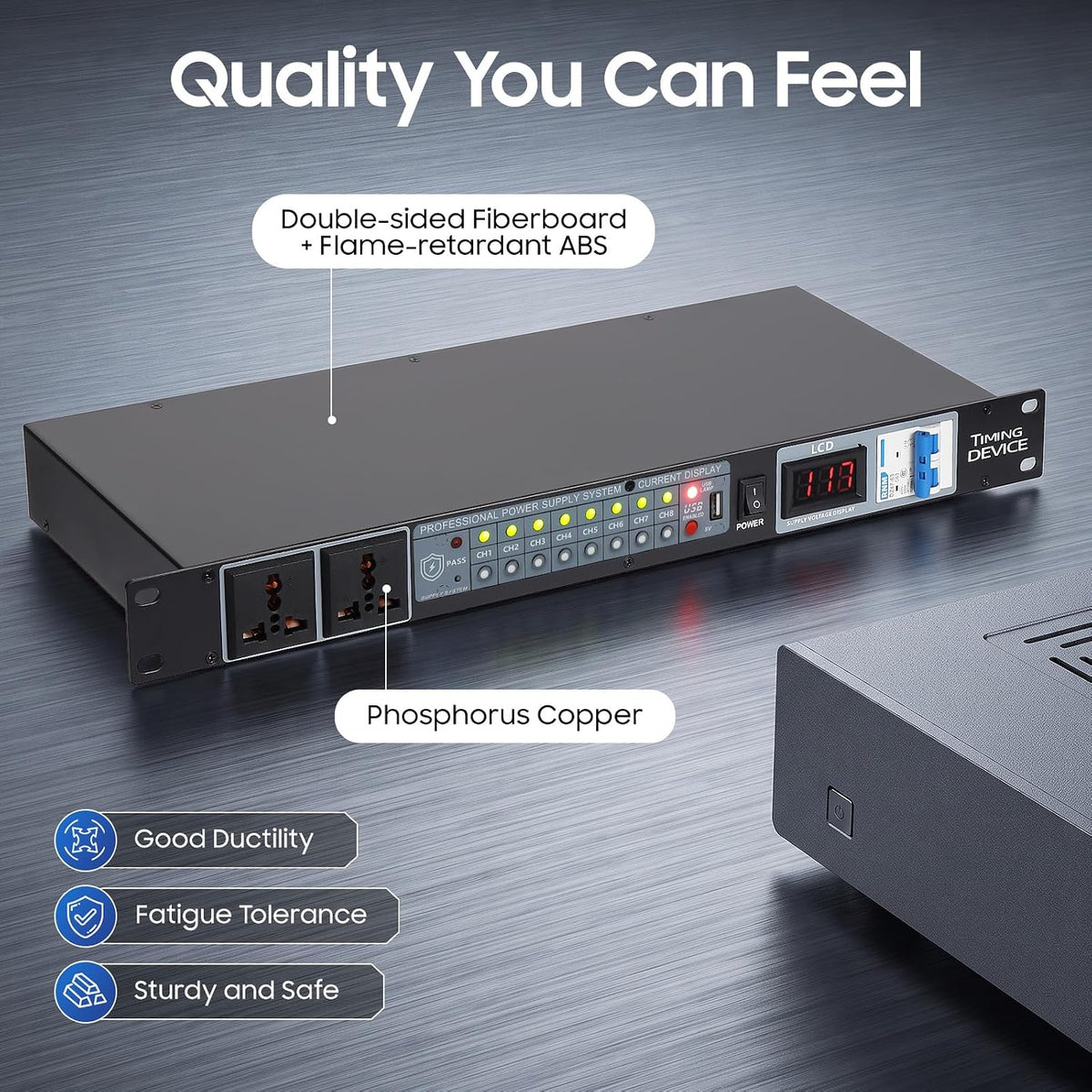 10-Outlet Power Sequencer Conditioner, 2000W Professional Power Conditioner, Audio Powers Conditioners Digital
