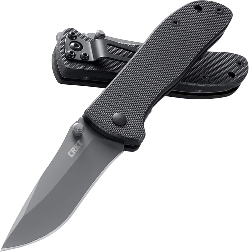 Drifter Everyday Carry EDC Pocket Folding Knife with Liner Lock: Stainless Steel Plain Edge Blade, G10 Handle, Pocket