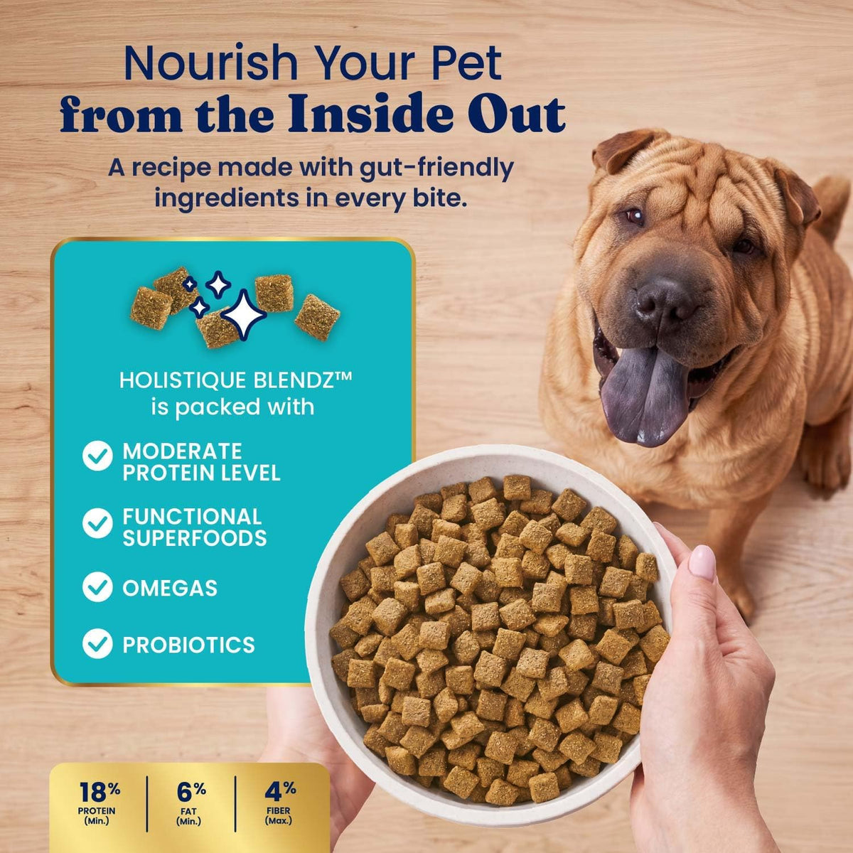 Ocean Fish Dry Dog Food for Sensitive Stomach, Low Fat, 4LB