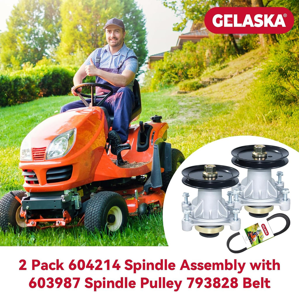 2 Pack 604214 Spindle Assembly for Hustler Raptor 42 inch Spindles | Replaces Hustler 604214 Spindle Assembly for