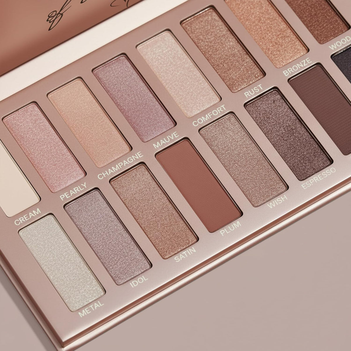 Exposed Eyeshadow Palette - 16 Soft Nude Shimmer & Matte Shades