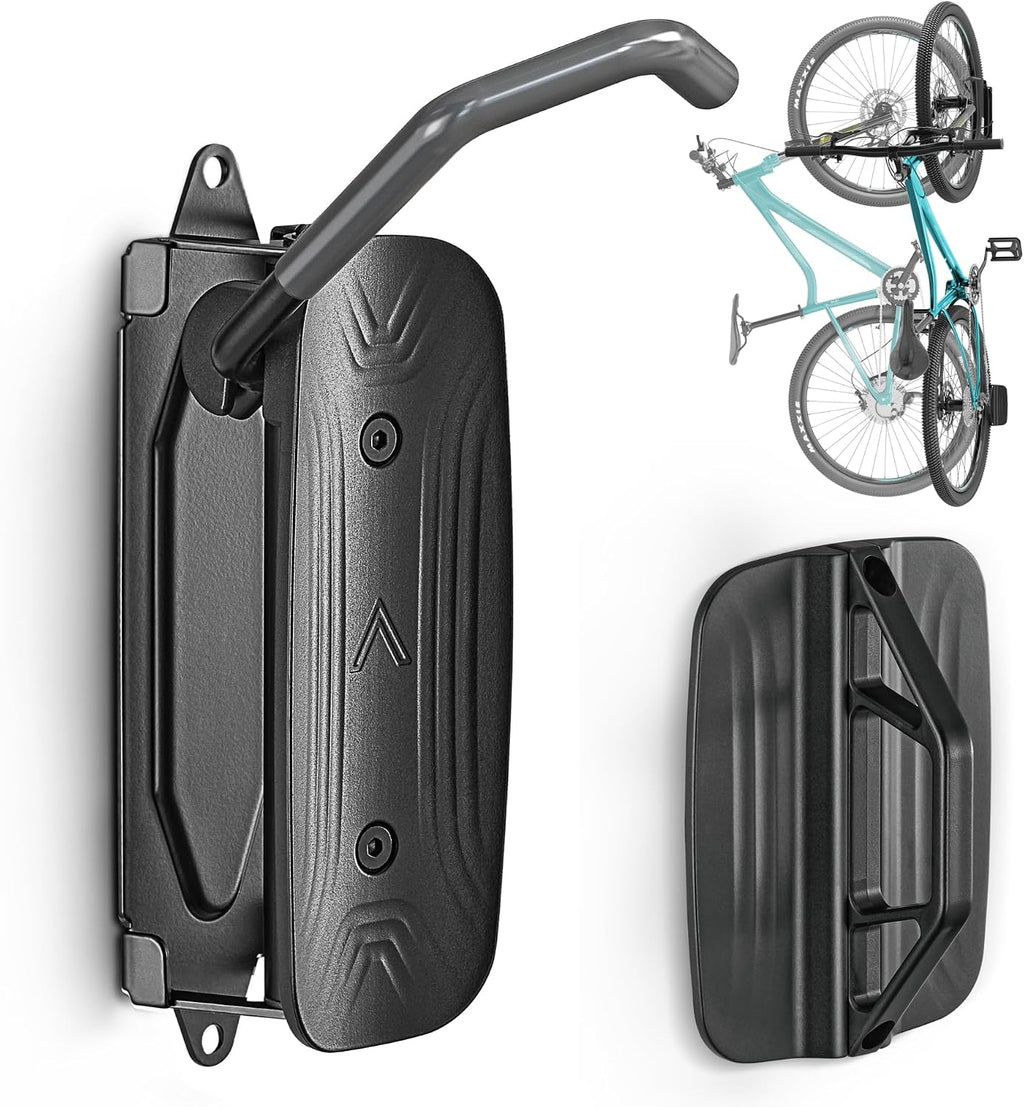 Swivel Bike Wall Mount, Vertical Bike Rack for Garage, 1 Pack, Gray | Space-saving wall bike rack with 150° swivel