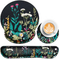 Mouse Pad with Wrist Rest Set, 3-in-1 Wrist Support Mouse Pad Set, Floral | Gaming MousePad with Anti-Skid