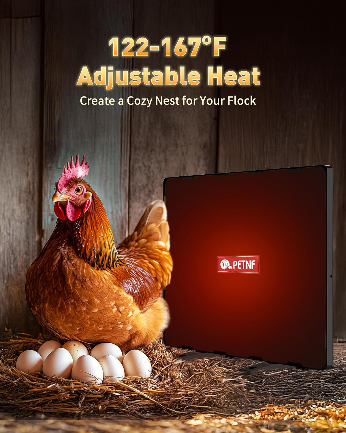 Chicken Coop Heater 140 Watts Radiant Heat Chicken Heater Energy Efficient Design Safer Than Brooder Lamps Heater for