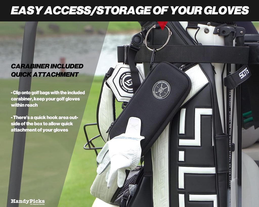 Performance Golf Glove Case - Golf Gloves Holder Case that Protects n Keeps Your Golf Gloves Neat n Dry - Air Flows