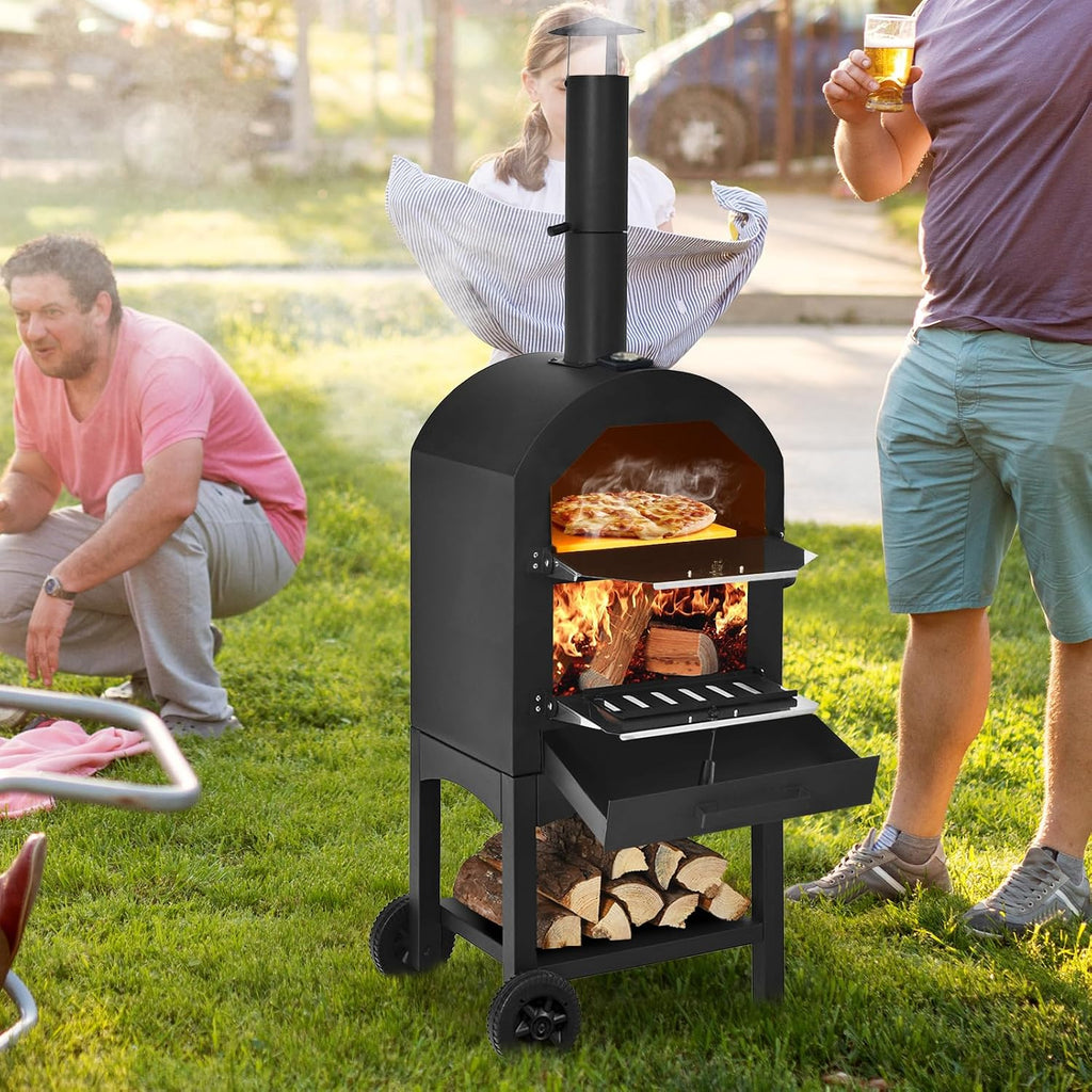 Outdoor Pizza Oven, Wood Fired Pizza Oven for Outside