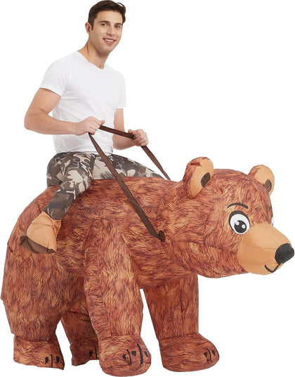 Halloween Inflatable Costume Adult,Blow up Ride Bear Suit Men Women