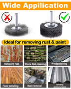 Rocaris 4 Pack 2 in Wire Wheel Brush Wire Wheel Brush for Drill Attachment