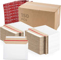 Pack Of 150, Rigid Mailers 6.5x4.5 Self Seal Photo Mailers 6.5x4.5, Stay Flat White Cardboard Shipping, Standard