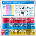 320PCS Heat Shrink Wire Connectors Kit, Electrical Waterproof Crimp Butt Terminals, Insulated Spade Connectors for