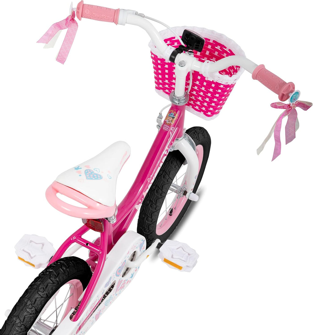 Angel Girls Bike for Toddlers and Kids Ages 2-12 Years | 12-20 Inch Kids Bike with Training Wheels & Basket, 20 24“