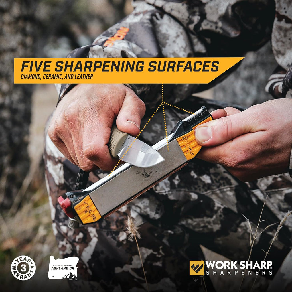 Guided Field Sharpener Elite with case, Travel Knife Sharpener Tool