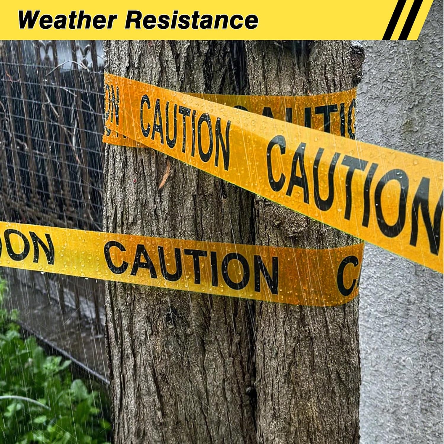 6 Rolls Premium Yellow Caution Tape, 3 Inch x 1000FT(Total 6000FT) Bright Hazard Tape with Bold Black Text for