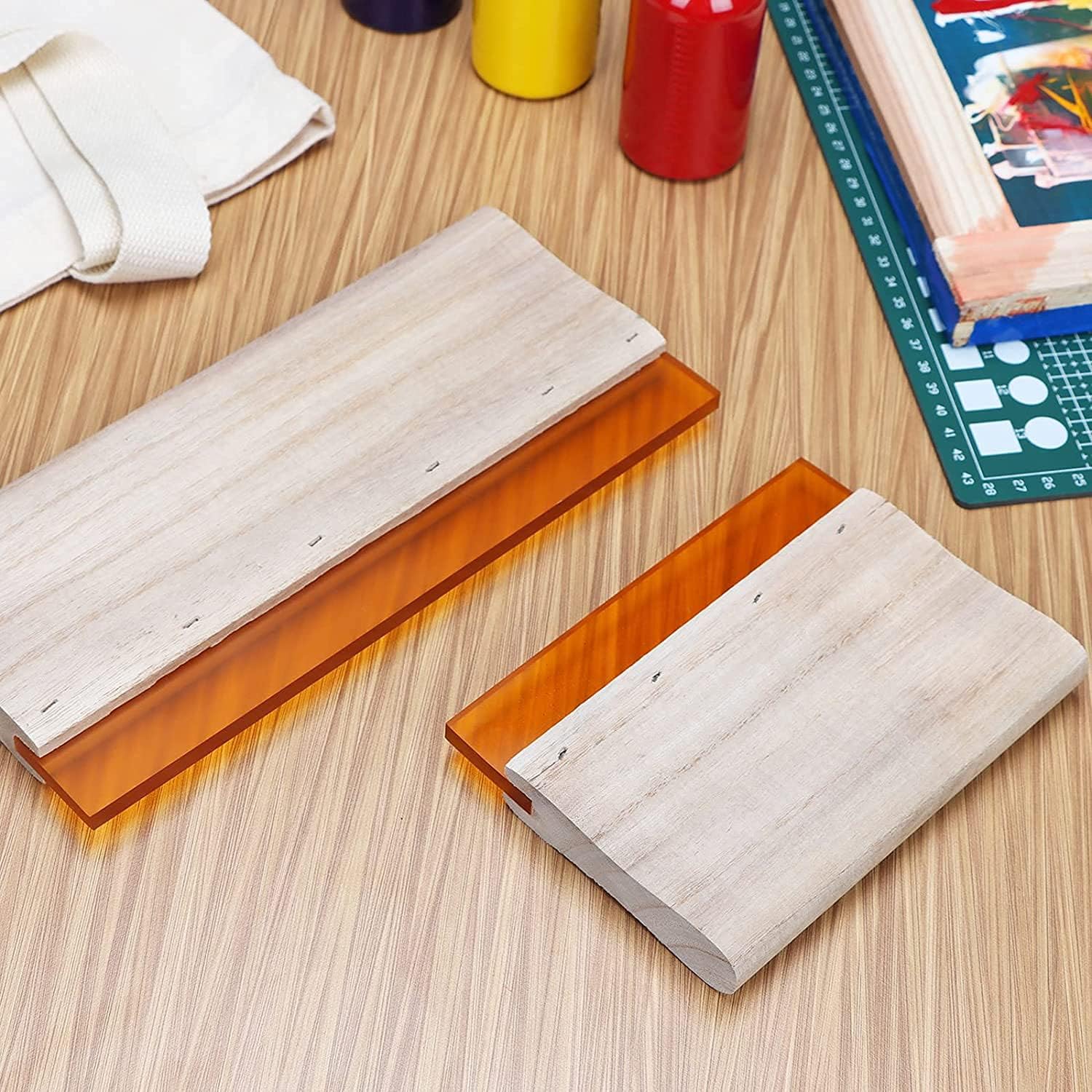5 PCS Screen Printing Squeegees, Durable, Abrasion-Resistant, Water- and Oil-Resistant Dual-Purpose Screen Printing