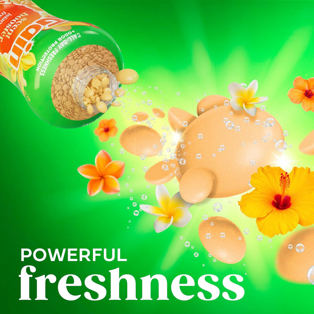 In-Wash Laundry Scent Booster Beads Long-Lasting Fresh Scent Beads All Day Freshness and Odor Protection, Island