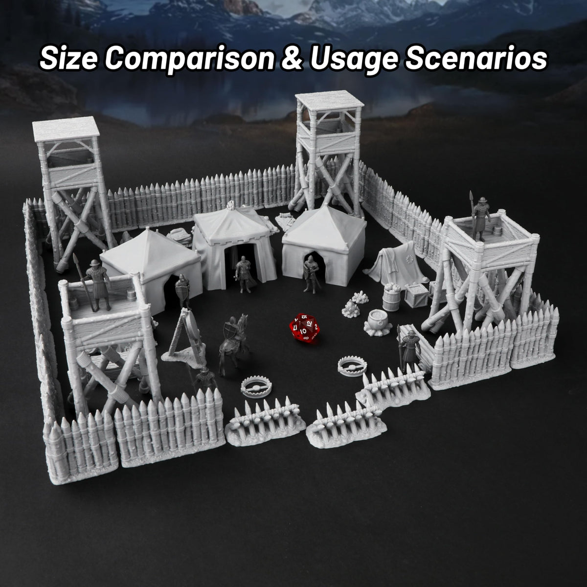 Medieval Military Camp RPG Terrain Set Map Building