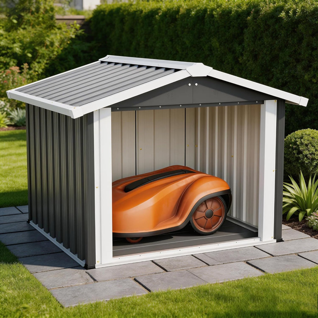 Metal Dog House for Large Dogs, Durable Waterproof Dog Kennel with Steel Frame, Removable Floor, Easy to