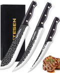 3PC Butcher Knife Set, Brisket Carving Breaking Boning Knife
