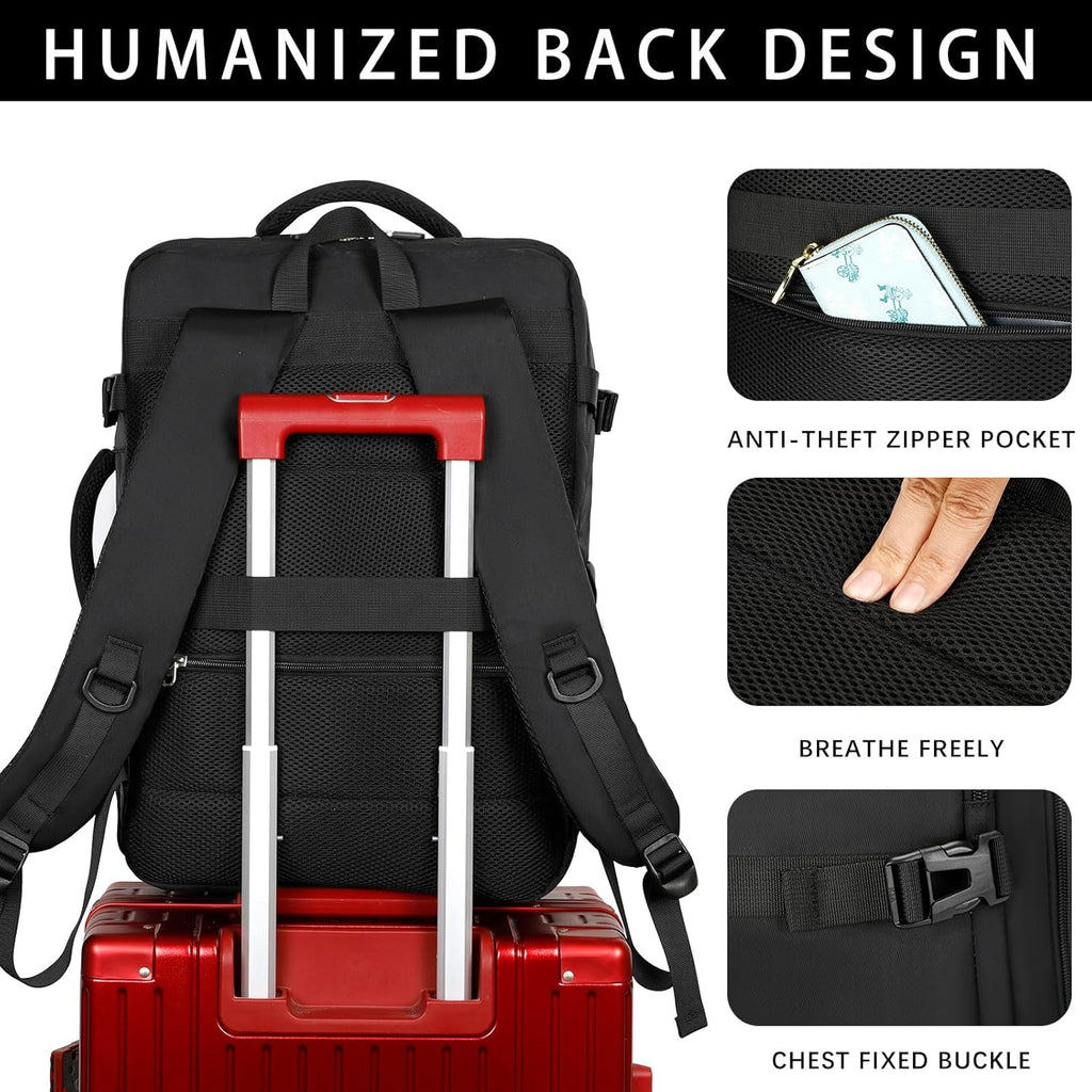 Travel Backpack for Women & Men,Airline Approved Carry On Luggage,TSA Overnight Bags,40L Personal Item Travel Bag