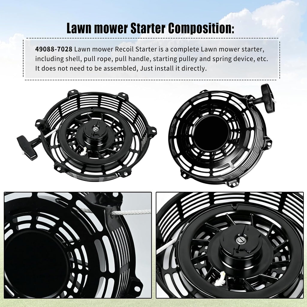 49088-0034 Lawn Mower Recoil Starter Compatible with Kawasaki Lawn Mower